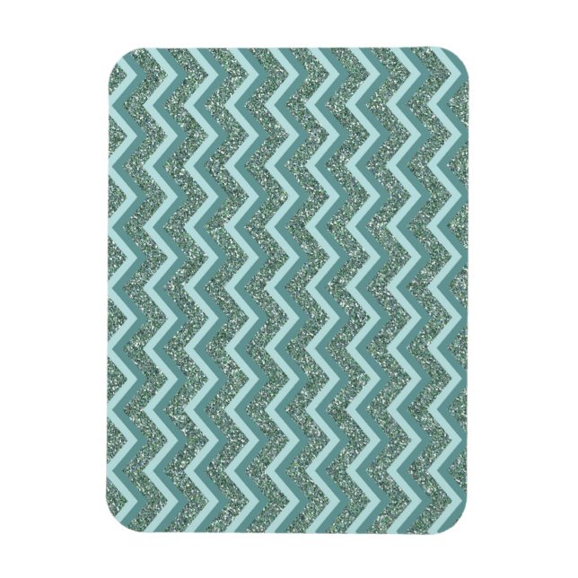 Teal Glitter Magnet (Vertical)