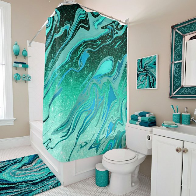 Teal glitter marble (Creator Uploaded)