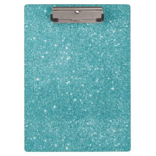 Teal Glitter Sparkles Clipboard