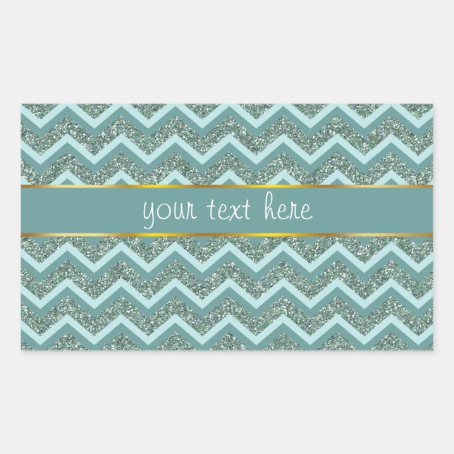 Teal Glitter Sticker (Front)