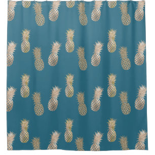 Teal Gold Glam Pineapples