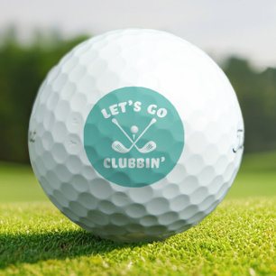 Teal Golfer Funny Whimsical Tournament Favour Golf Balls