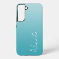 Teal Gradient Handwriting Script Personalized