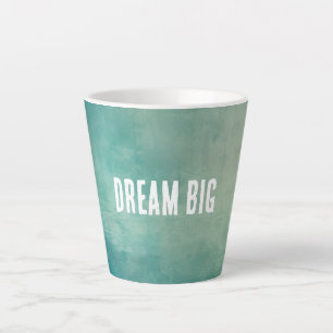 Teal Green Aqua Texture Latte Mug