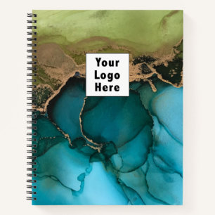 Teal Green Black Gold DIY Logo Journal