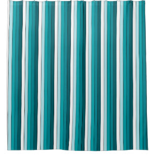 Teal Green Blue White Stripes