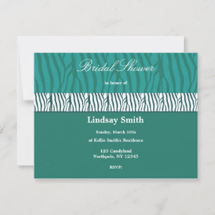 Teal Green Bridal Shower Invitation