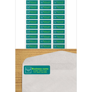 Teal Green Business Return Address Labels