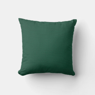 Teal Green Carbon Fibre Style Print Throw Pillow