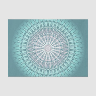 Teal Green Chevron Mandala Tissue Paper