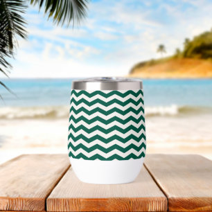 Teal Green Chevron zig zag stripe pattern