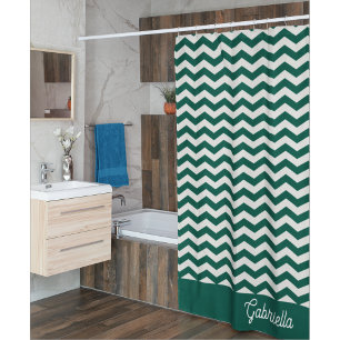 Teal Green Chevron zig zag stripe pattern