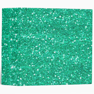 Teal Green Glitter Binder