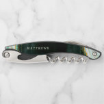 Teal Green & Gold Agate Marble Wedding Monogram Corkscrew<br><div class="desc">Teal Green & Gold Agate Marble Geode, With Sparkling Gold foil accents, and Modern trendy brushed script font. Teal green, emerald, and white stone look, is luxurious and modern for your wedding - Personalized Wedding Monogram Newlywed Keepsake Corkscrew! ~ Check my shop to see the entire wedding suite for this...</div>