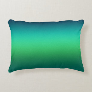 Teal Green Gradient Abstract Background Modern Accent Pillow
