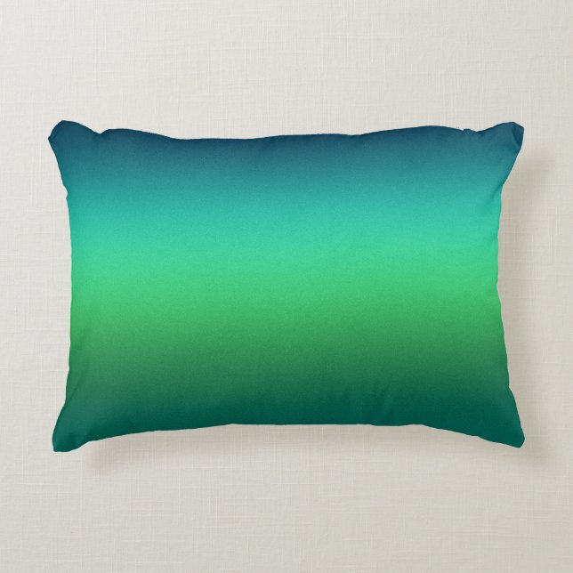 Teal Green Gradient Abstract Background Modern Accent Pillow (Front)