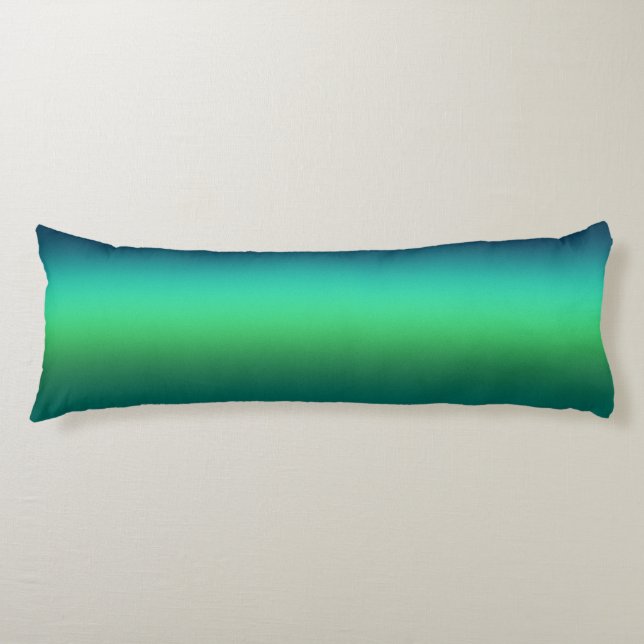Teal Green Gradient Abstract Background Modern Body Pillow (Front)