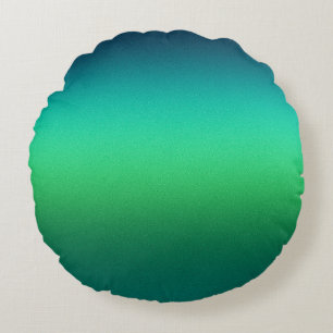 Teal Green Gradient Abstract Background Modern Round Pillow