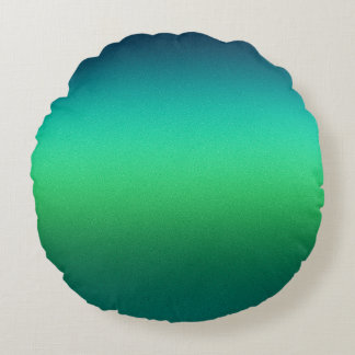 Teal Green Gradient Abstract Background Modern Round Pillow
