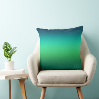 Teal Green Gradient Abstract Background Modern Throw Pillow