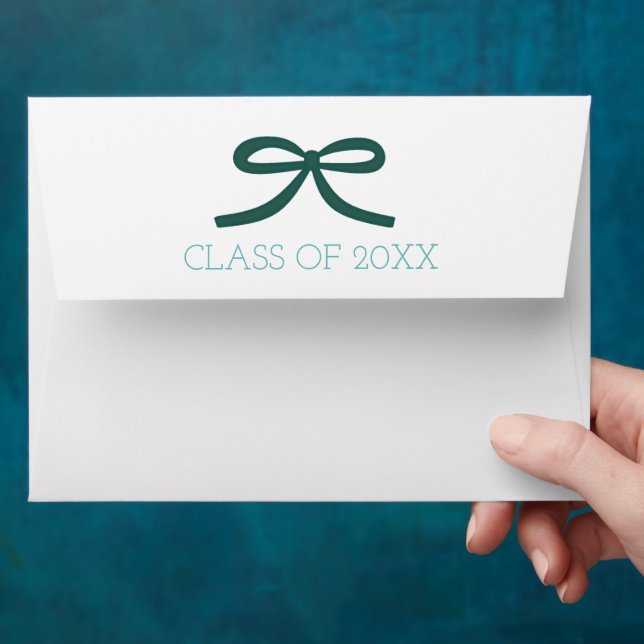 Teal Green Graduation Envelope (Hand)