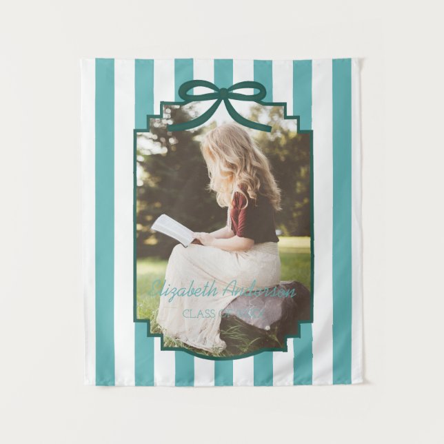 Teal Green Graduation Tapestry (Front)