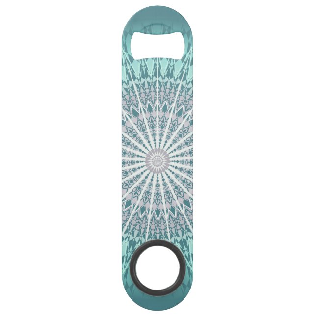 Teal Green Mandala Bar Key (Front)