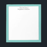 Teal Green Monogram From the Desk of Template Notepad<br><div class="desc">Teal Green Monogram From the Desk of Template design. Elegant typeface. Just click on the personalize this button above to personalize both the "From the Desk of" and the name on the pad.</div>