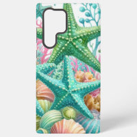 Teal Green Starfish Shells