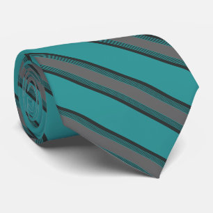 Teal Green Stripes Tie
