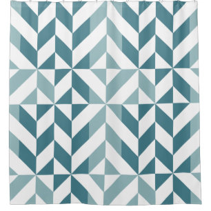 Teal Green Two Tone Geometric ZigZag