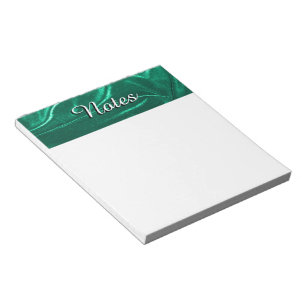 Teal Green Velvet-like Fabric Photo 09 Notepad