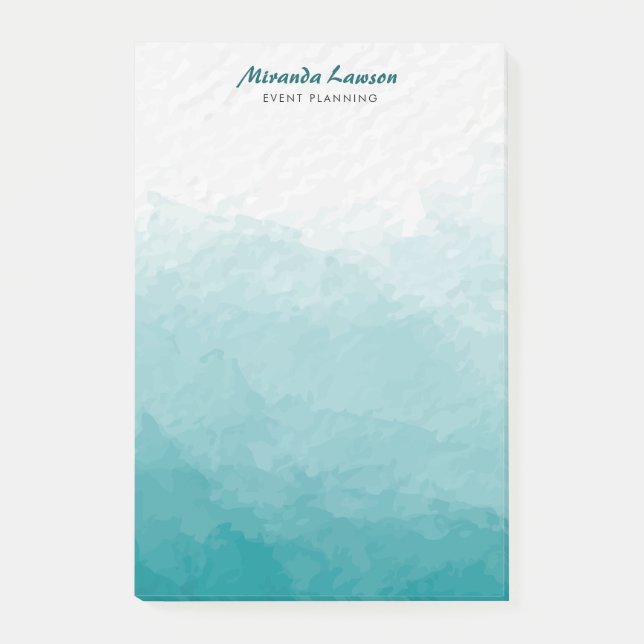 Teal Green Watercolor background  Post-it Notes (Front)
