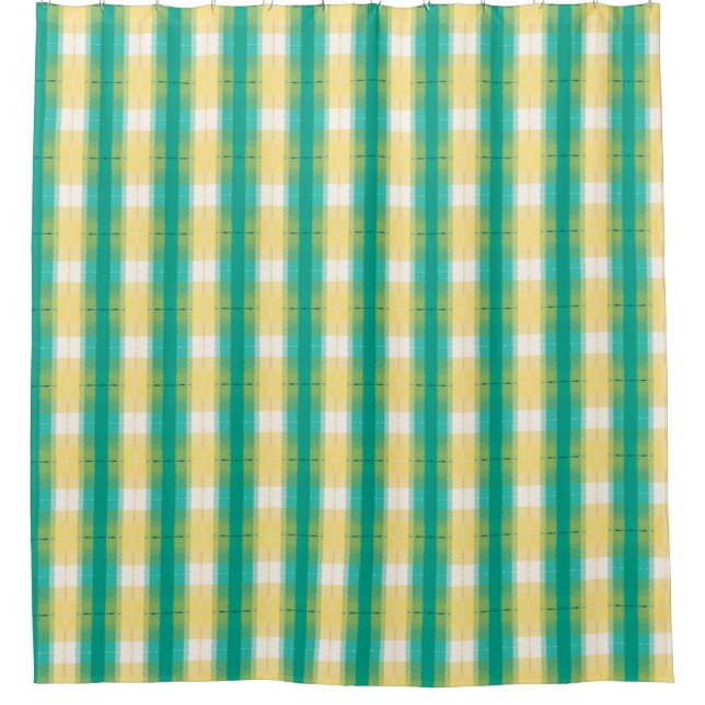 Teal Green Yolk Yellow White Striped Pattern   (Front)