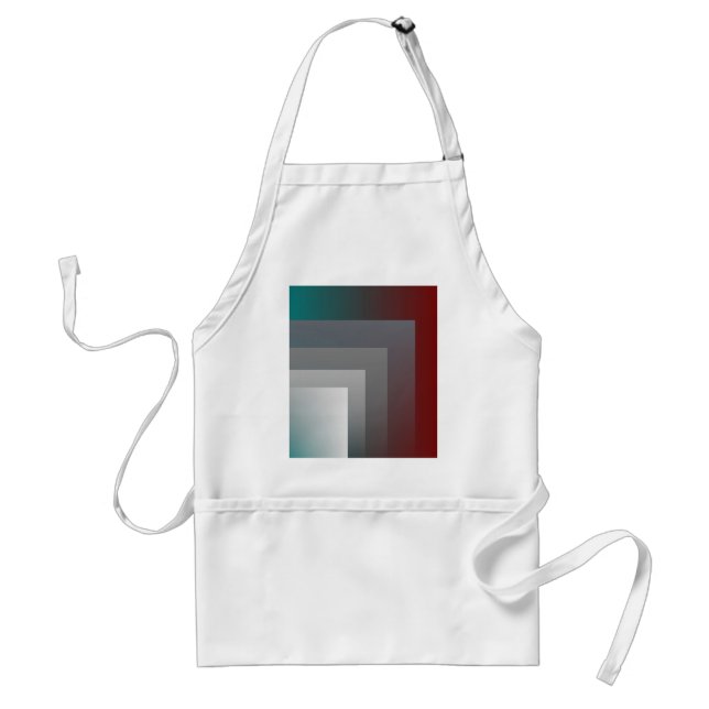 teal grey burgundy standard apron (Front)