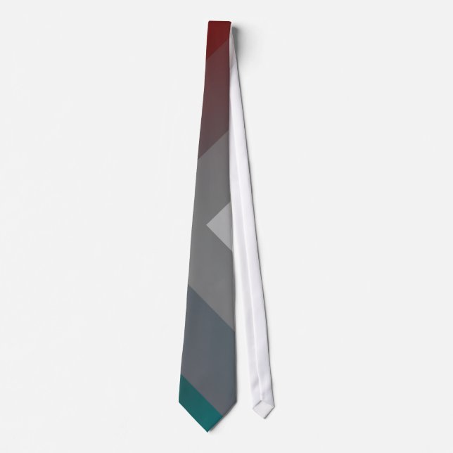 teal grey burgundy tie (Front)