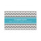 Teal Grey Chevron Retro Mom Calling Cards