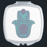 Teal Hamsa Design Compact Mirror<br><div class="desc">Hamsa Design Design your own high quality products by adding your own custom text and images! Easily replace the current background and text shown on this item with anything you’d like using the editing tool and choose from hundreds of other items in our shop for all purposes and occasions. Visit...</div>