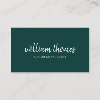 Teal Handwritten Minimal Modern Business Style Card