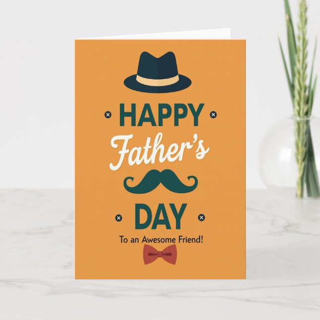 Teal Hat Fathers Day Card (Front)