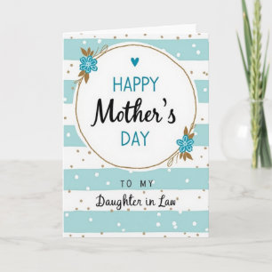 Teal Heart Mothers Day Wish Card