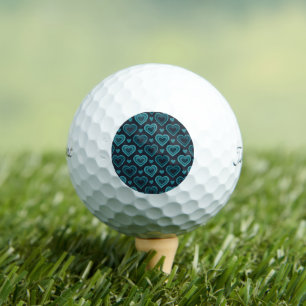 Teal Hearts Golf Balls