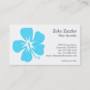 Teal Hibiscus Business Card