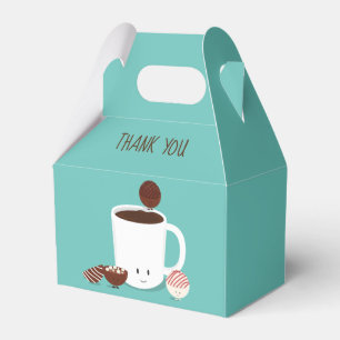 Teal Hot Chocolate Bomb Party Favor Box