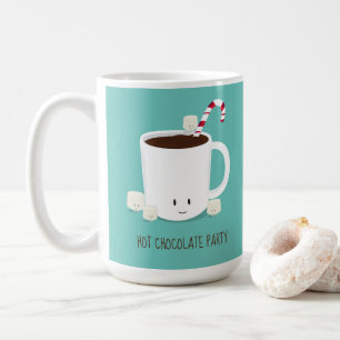 Teal Hot Chocolate Hot Cocoa Christmas Party Coffee Mug