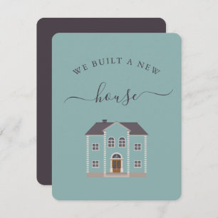 Teal House We Built A New House Announcement