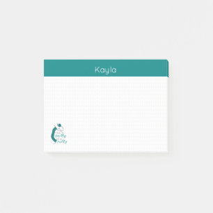 Teal I Feel Knitty, Oh So Knitty Post-it Notes
