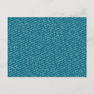Teal Jane Austen Pride Prejudice Netherfield Ball Postcard