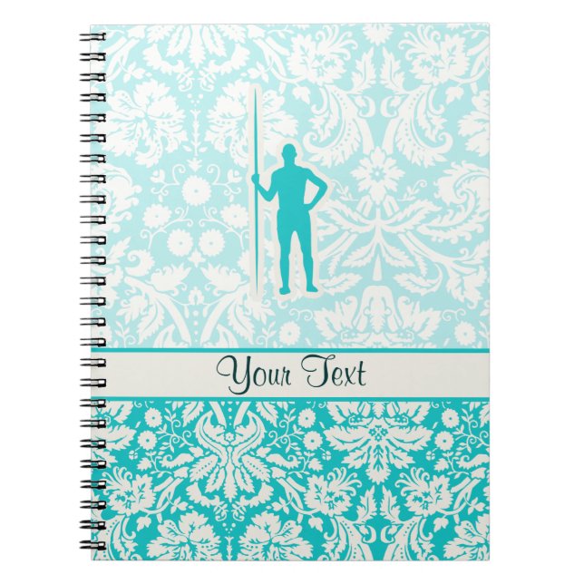 Teal Javelin Throw Notebook (Front)