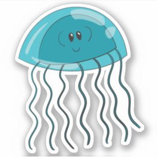 Teal jellyfish